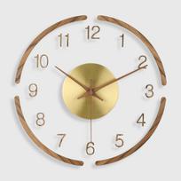Modernus sieninis laikrodis Nordic Dekoratyvus sieninis laikrodis Interjero Elegantiški Estetiški Laikrodžiai Minimalistinis Tylus Elegantiškas Svetainės Laikrodžiai beige
