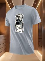 Dollar Bill Portrait Print Tshirt - Breathable Lightweigh... L gray