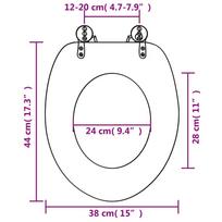 Soft Close Toilet Seat with Stone Effect MDF Lid
