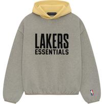 Fear of God Essentials x NBA Lakers Hoodie Warm Heather Men Tops Grey 192AL246305F S gray
