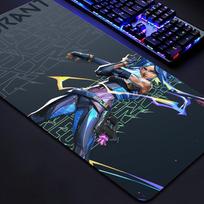 Valorant Neon Mouse Pad Gaming XL New HD Mousepad XXL MousePads Natural Rubber Anti Slip Office Computer Mouse Mat Table Mat 30cmx60cm(11.8x23.6inch) gray