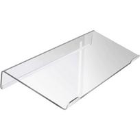 Ergonomiškas dizainas Akrilinis klaviatūros stovas Pakreipta klaviatūros padėklas Kompiuterio klaviatūros laikiklis Namams no anti slip strips white