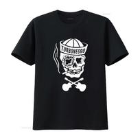 Turbonegro Jūreivis Juodi Marškinėliai Oficialūs Kaukolė Gitara Roko Punk Dizainas vintage Skalbti Minkšti dizainerio L black