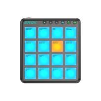 EROK PocketBeats MIDI valdiklis 16 RGB mygtukų Bluetooth belaidis įkraunamas nešiojamas ritmų padas DJ ritmų kūrimui ir muzikos gamybai juoda
