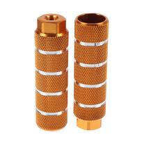 2Pcs Bike Stunt Pegs Bike Alloy Anti Skid Lead Foot Fit 3/8'' Axle Footrest-Lever Cycling Stunt Pegs Bicycle Accessories 2PCS geltona