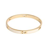 COACH Enamel Bangles Unisex Gold/Chalk White CAD45-CUD F-Basic Packaging - No Box balta