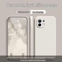 Xiaomi 11 Lite 5G NE Liquid Silicone Anti-Drop Solid Color Phone Case Xiaomi 11 Lite 5G NE [1 Case] beveik baltos spalvos