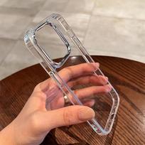 Suderinamas skaidrus minkštas dėklas Apple iPhone 14 Pro, 15, XR - Apsaugantis nuo kritimo, paprasto dizaino iPhone 11 brown