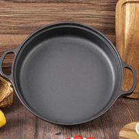 ZISIZ Thick-Bottom Cast Iron Frying Pan black