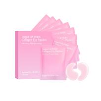 Collagen Hydrogel Eye Patches Moisturizing Brightening Reduce Dark Circles Puffiness Fine Lines Gentle Daily Eye Care For Women 8 pairs pink