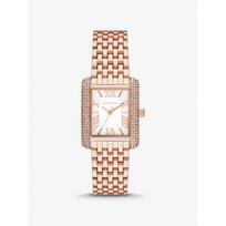 Michael Kors Petite Emery Pavé Rose Gold-Tone Watch MK4743 rožinio aukso spalvos
