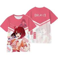Summer Men's T-shirt Anime Oshi No Ko 3D Printed for Women Street Casual Fashion Short-sleeved O-collar Children Loose Tees Tops S white
