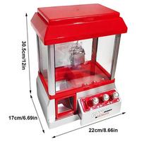 Electronic Arcade Claw Toy Machine Mini Candy Prize Dispenser With Lights Sounds Fun Catcher Game For Kids Christmas Gifts gray