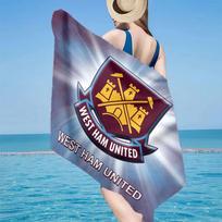 West Ham United Crest Beach Towel, Quick-drying, Easy to Care for, Use for Both Fitness and Beach Vacations,Sports Essential Fan Gift 70cmx140cm(27x55inch)