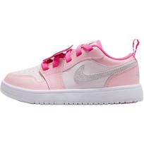 Jordan Air Jordan 1 žemi vaikiški krepšinio bateliai Rožiniai Balti Vaikams II0594-600 33.5 balta
