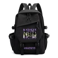 KATSEYE K-Pop stiliaus taktinis kuprinė moterims, didelės talpos kolegijos mokyklos krepšys, atsparus vandeniui kelioninis nešiojamojo kompiuterio kuprinė 60627 No. 1