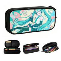 Projektas SEKAI Colorful Stage! žygdarbis. Hatsune Miku Mokyklinė pieštukinė Mergaitei Berniukui Didelės talpos Pieštukinė Dėžutė Mokinių Raštinės 21x10.5x5cm blue