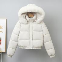 Winter Short Parkas Women's Padded Clothes Add Velvet Thicken Outerwear Fur Collar Removable Hooded Coats Warm Jackets XS juoda