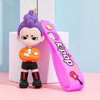 Naujas KPOP Demono Medžiotojų Raktų pakabukas, Tigro Veikėjo PVC Figūrėlės Raktų pakabukas, Mielas Harajuku Stiliaus Raktų žiedas Vaikams & Gerbėjams Helovinas pink