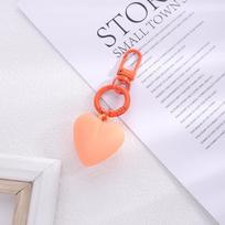 Summer Dopamine Candy Color Resin Love Keychain Pendant, Bag Accessories Pendant Creative Versatile oranžinė