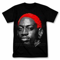 Dennis Rodman Red Rodzilla 90's Graphic T Shirt Vintage Style Basketball Fan Tee 3XL gray