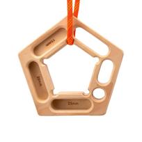 Wooden Climbing Finger Strengthener Boards Lightweight High Load-bearing Pull-Up Board Sturdy Portable Hanging Climbing Board beige