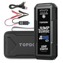 Topdon JS2000PRO 2500A Jump Starter Power Bank 12V Car Starting Device 16000Mah Battery Jump Start for Car Booster JS2000 PRO gray