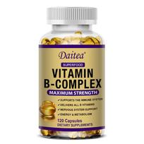 Superfood Vitamin B Complex 120 Capsules High Strength B12 B6 B1 B2 B3 Folic Acid 120 Capsules