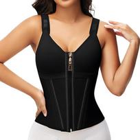 Women Zipper Waist Trainer Slimming Tummy Control Shapewear Vest Waist Cincher S juoda