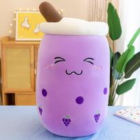 22-25cm Cuddly Bubble Tea Plushies Squishy Pearls Milk Tea Boba Peluche Ice Cream Fruits Juice Drink Bottle Prop Decor Gift 22-24cm white