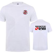 Rescue Diver T Shirt Funny Scuba Diving Unisex Tshirt Gifts Short Sleeve Streetwear Tee polyester sports casual Eur size S white