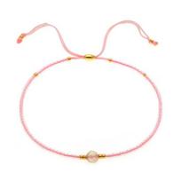 Jewelry Gift Fine Workmanship Unique Aesthetic Colorful Bohemia Weave Beaded Bracelet Lady 15 white