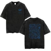 Streetwear Billie Hit Me Hard and Soft turo plauti marškinėliai Harajuku hiphopinis O formos kaklas trumpomis rankovėmis kasdienis drabužių komplektas S black