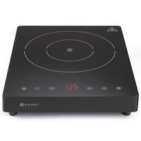 Portable induction cooker with touch panel, 1 heating zone, Black Line, diameter 22 cm, 2000 W, Hendi 239391