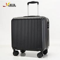 Youtuozhe 18-inch ABS Spinner Carry-on Suitcase gray