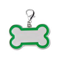 -Shaped Pet ID Tags With Color Design, Personalized Dog And Tags, Custom Engraving With Up To 5 Lines Of Text Both Sides One Size žalia