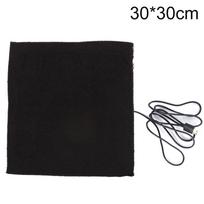 Dideli 30 x 30 cm USB šildomi šildytuvai iš šilumą skleidžiančio anglies pluošto, šildoma striukė, paltas, liemenė 30x30cm black
