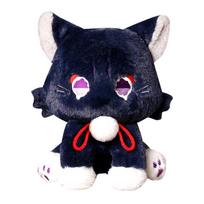 23cm Anime Genshin Impact Scaramouche Cat Plush Toys Cute Plush Doll Wanderer Pet Cosplay Stuffed Pillow Toy Kids Birthday Gift 23cm black