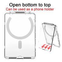 Transparent Magnetic Card Holder Wallet Case for Magsafe Phone Back Bracket&Cards Sleeve for IPhone Samsung Clear Magnet Cover 1PCS