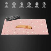 Large gaming mouse pad with cute paw print design,anti slip rubber base,computer desktop accessory suitable for PC gaming office 600x300x2mm gray
