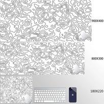 Large Gaming Mouse Pad Topographic Desk Mat Extended XXL Mousepad with AntiSlip Base Cool Desk Mat for Keyboard Mouse White 300x800x2mm gray
