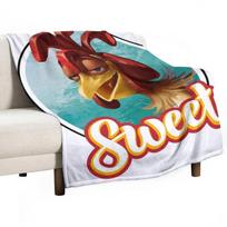 chicken joe surfs up - sweet surf Throw Blanket Blankets Sofas Of Decoration Beach Blanket Kid'S Blanket Blankets For Baby Size: 75*100cm, Weight: 230 GSM blue