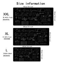 Science Formula Mouse Pad Cute Math Desk Cushion Extended Gaming Accessories Keyboard Mats Large Gamer Non-Slip Mausepad 800x400 30cmx80cm(11.8x31.5inch) gray