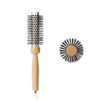 Professional Metal Round Hair Brush for Blow Drying Hair with Sectioning Pin Highly Temperature Resistance Hair Comb small gray