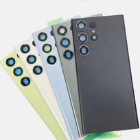 Rear  For Samsung Galaxy S23 Ultra Glass Battery Back Cover Repair Replace With Camera Lens Sticker raudona