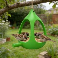 Plastic Bird Feeder House Water-Resistant Rain-Resistant Wild Bird Feeder Birdhouse Windproof Hummingbird Feeder Tree Hanging žalia