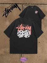 Marškinėliai su dideliu spaudiniu Y2K Stussy Stusi Sk8 U2k 3XL black