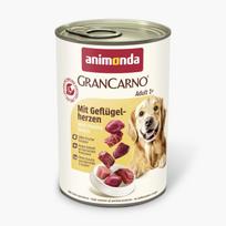 Animonda GranCarno Adult Poultry Hearts: konservai suaugusiems šunims su paukštienos širdelėmis, 400 g