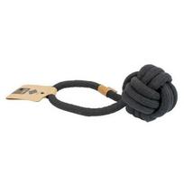 Žaislas šuniui - D&D kamuolys su virve (XS) 18 cm x 10 mm, juodas