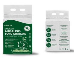 Kraikas katėms TOFU BeloCat, alavijo / aloe vera kvapo, 6 l (2,5 kg), 2 mm granulės